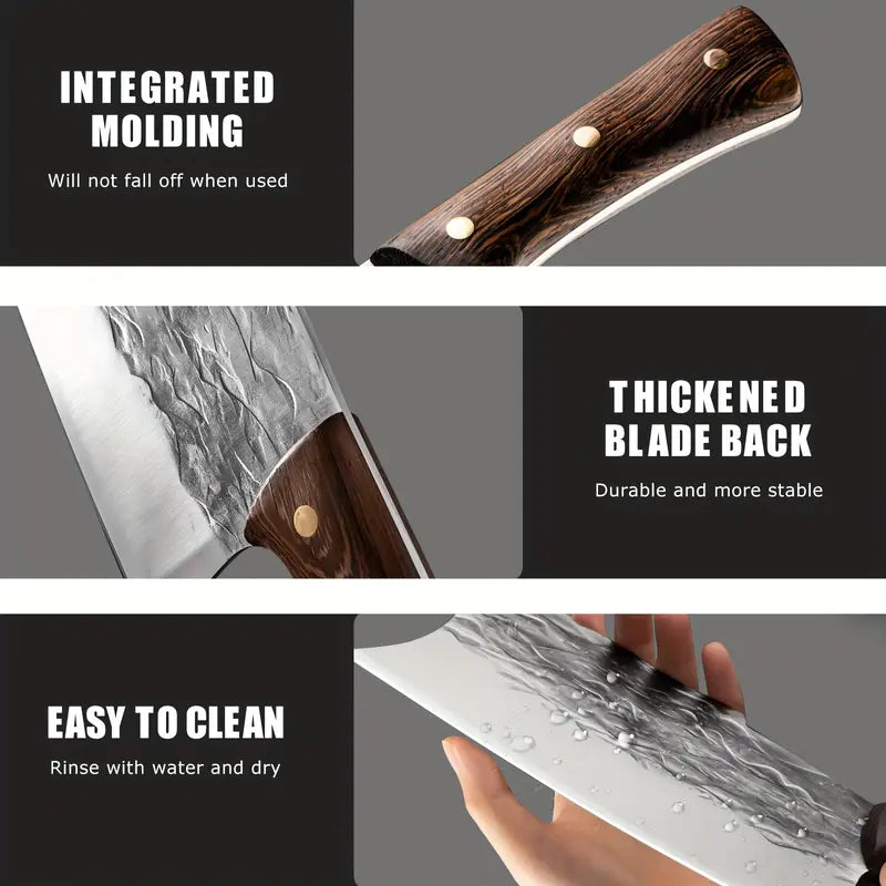 High Carbon Forged Serbian Cleaver Knife Set