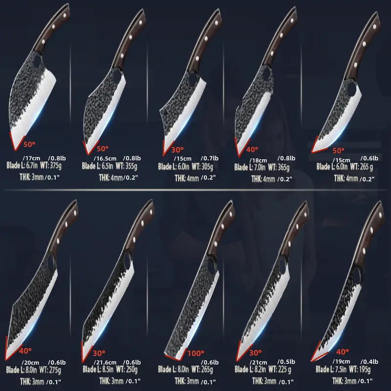 High-Carbon Steel Serbian Chef Knife Set
