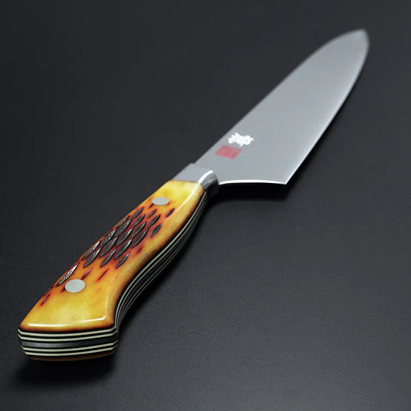 Japanese 210mm Gyuto knife with wooden saya cover