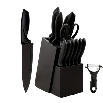 Kitchen Knife Set – High Carbon Stainless Steel Chef Knives with Wood Grain Handles, Dishwasher Safe, Premium Cooking Knife Set with Gift Box