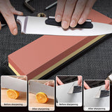 Knife sharpening angle guide for accurate blade positioning