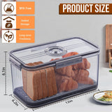 Large bread storage container for homemade bread and baked goods