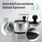 Steel lettuce spinner for vegetables