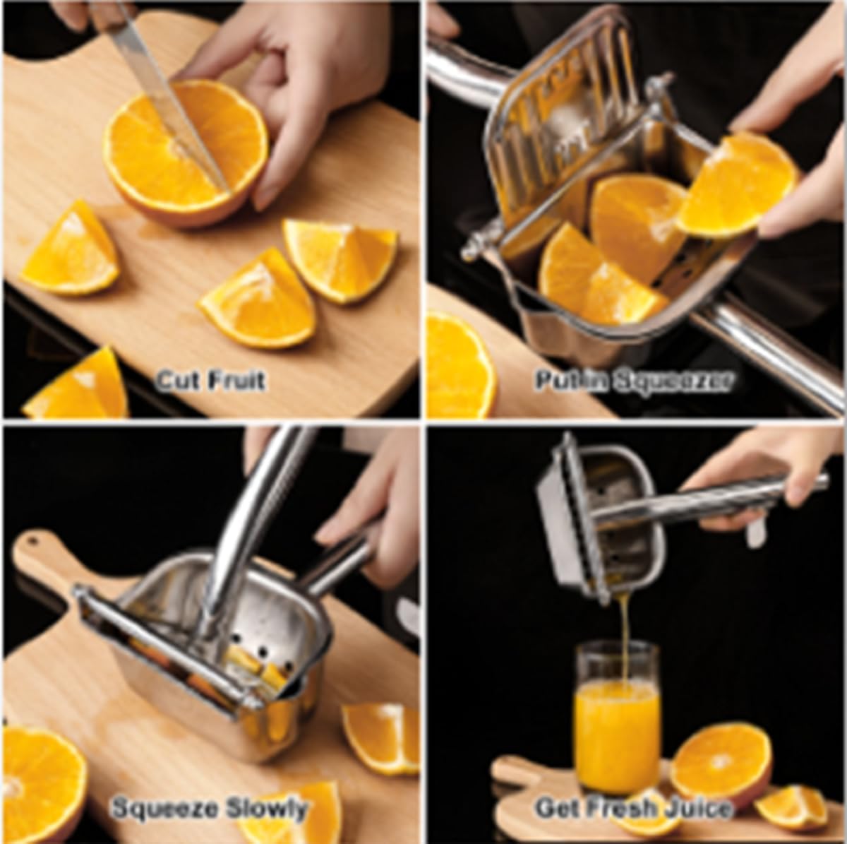 Easy to clean stainless steel lemon juicer