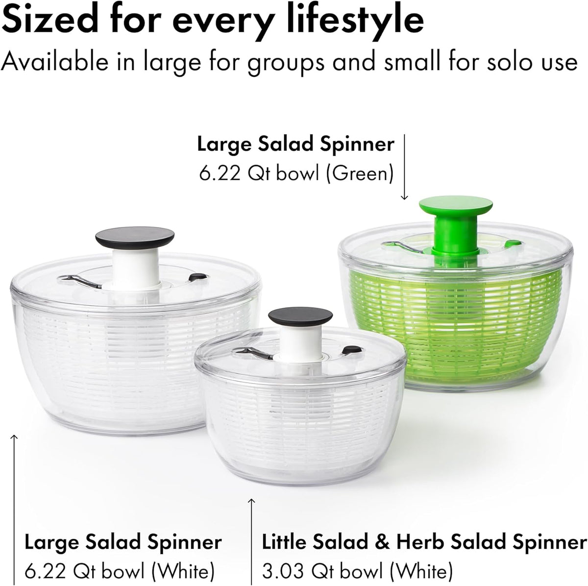 Salad spinner for meal prep