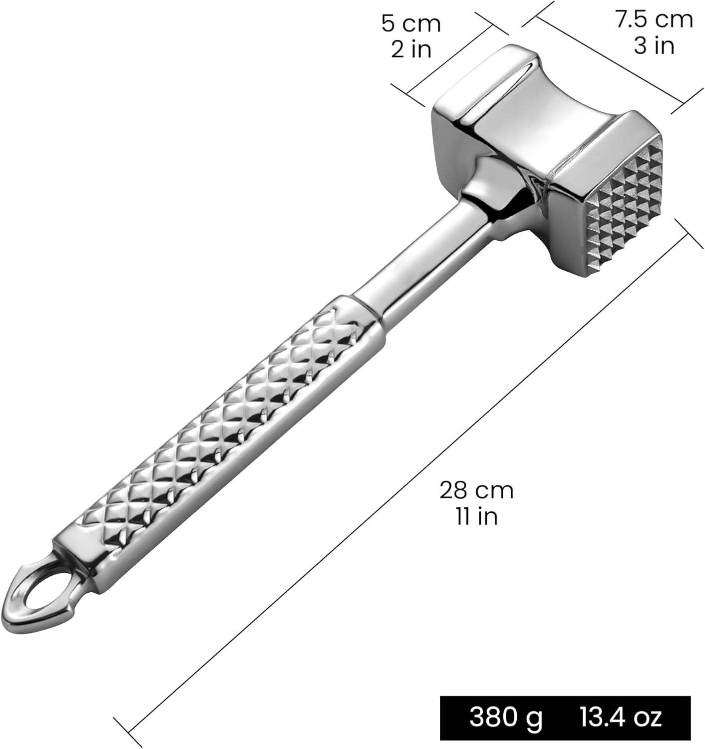 Meat tenderizer mallet being cleaned in dishwasher