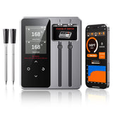 Meat thermometer for oven and smoker cooking