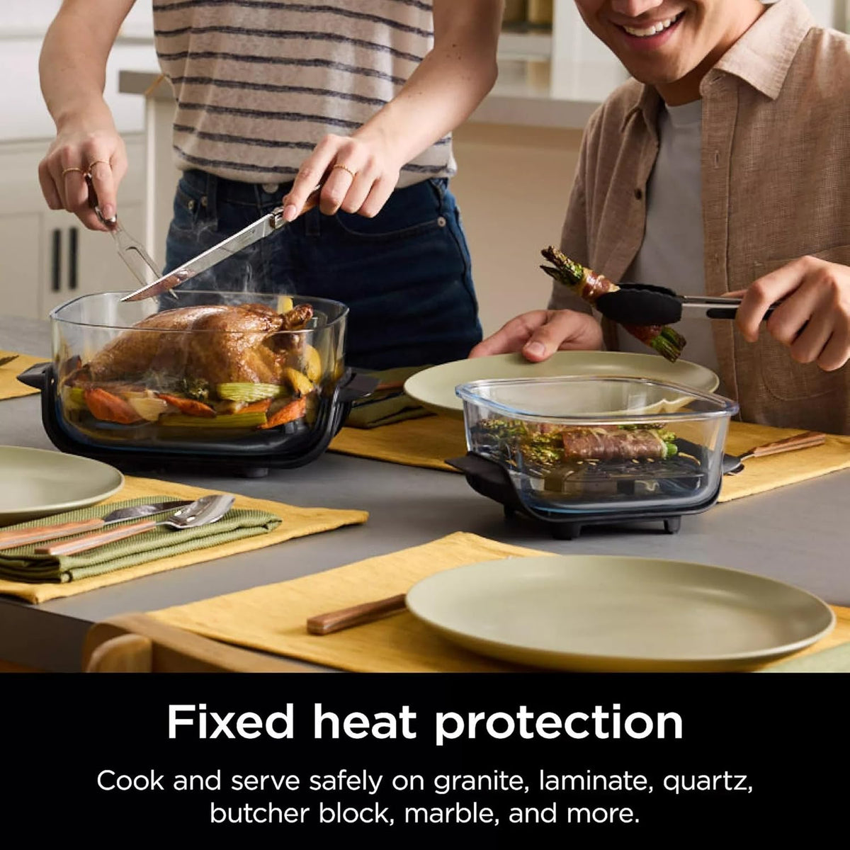 Mini portable air fryer with 1500W heating power