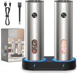 Modern electric salt and pepper grinder set for dining table
