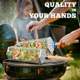 Nesting grill basket design for compact storage