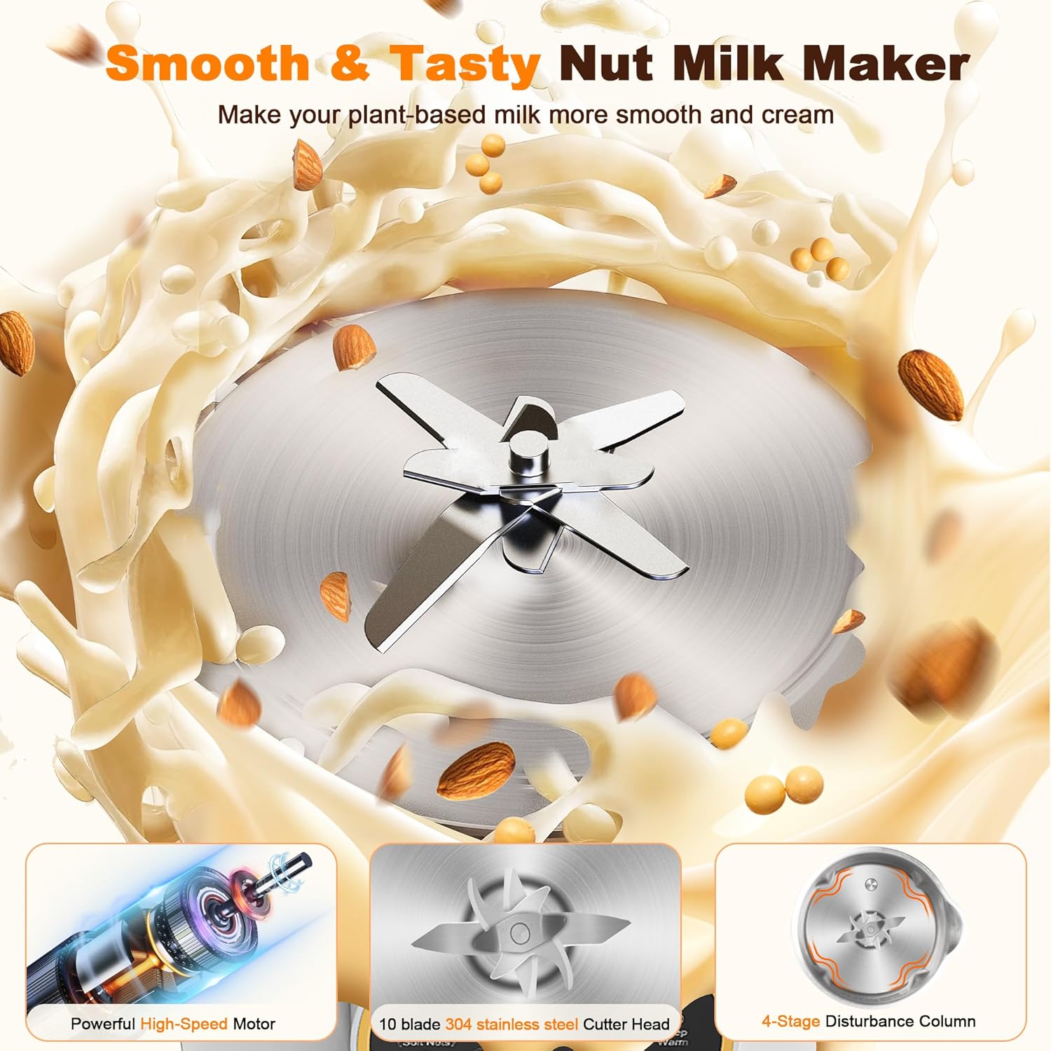34oz capacity nut milk maker for home use