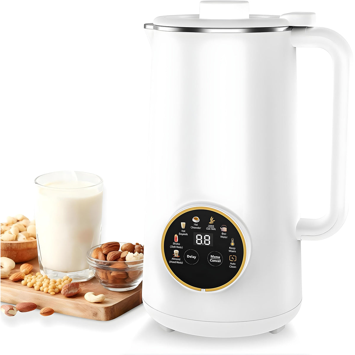 Automatic nut milk maker machine with stainless steel inner container