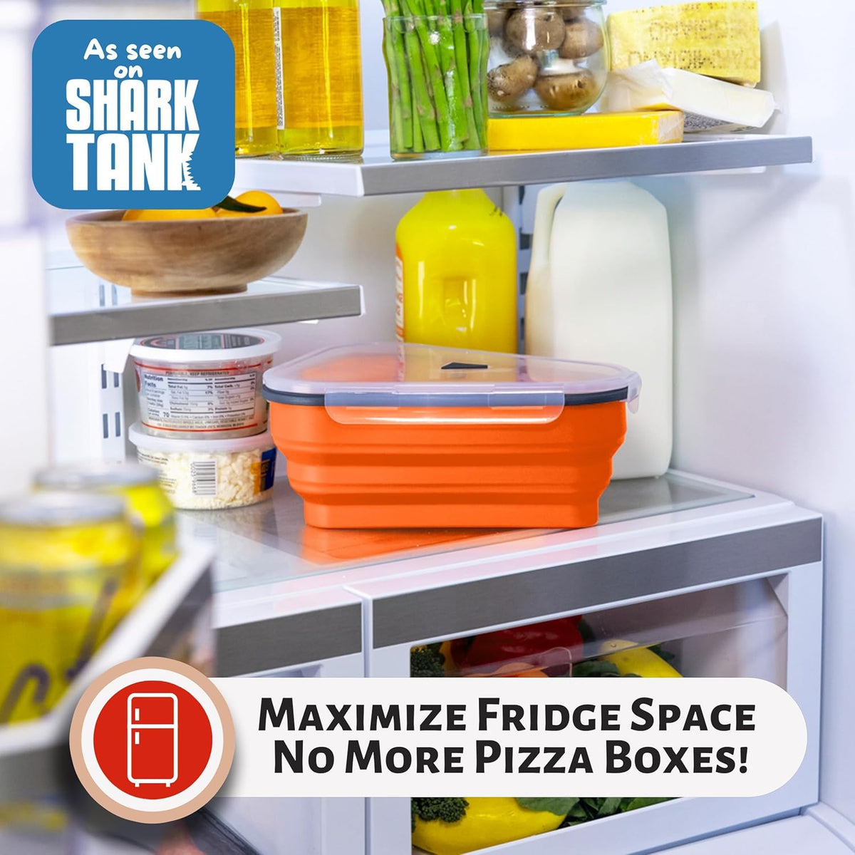 Pizza slice storage container with removable divider trays