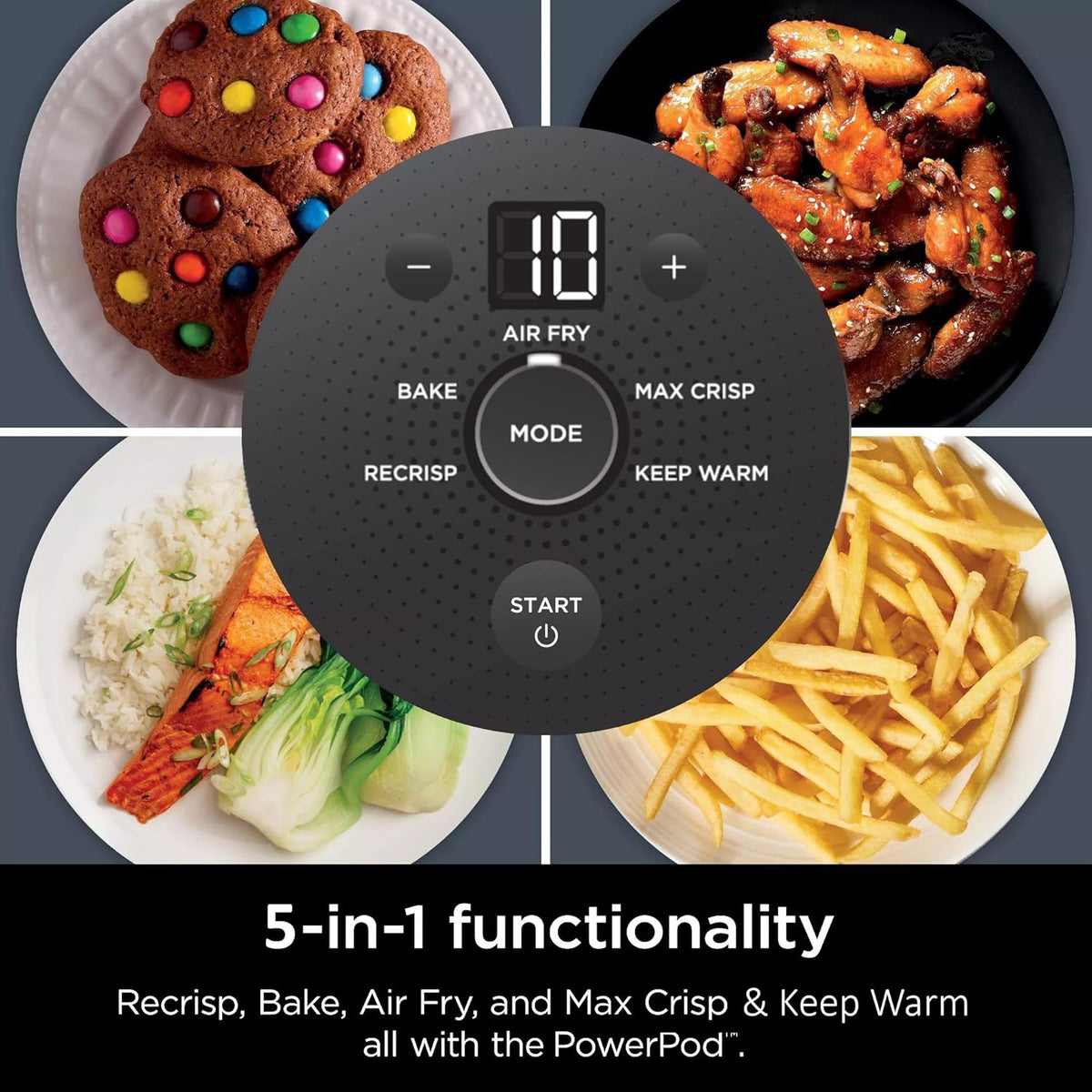 Crisper plate accessory for glass air fryer cooking