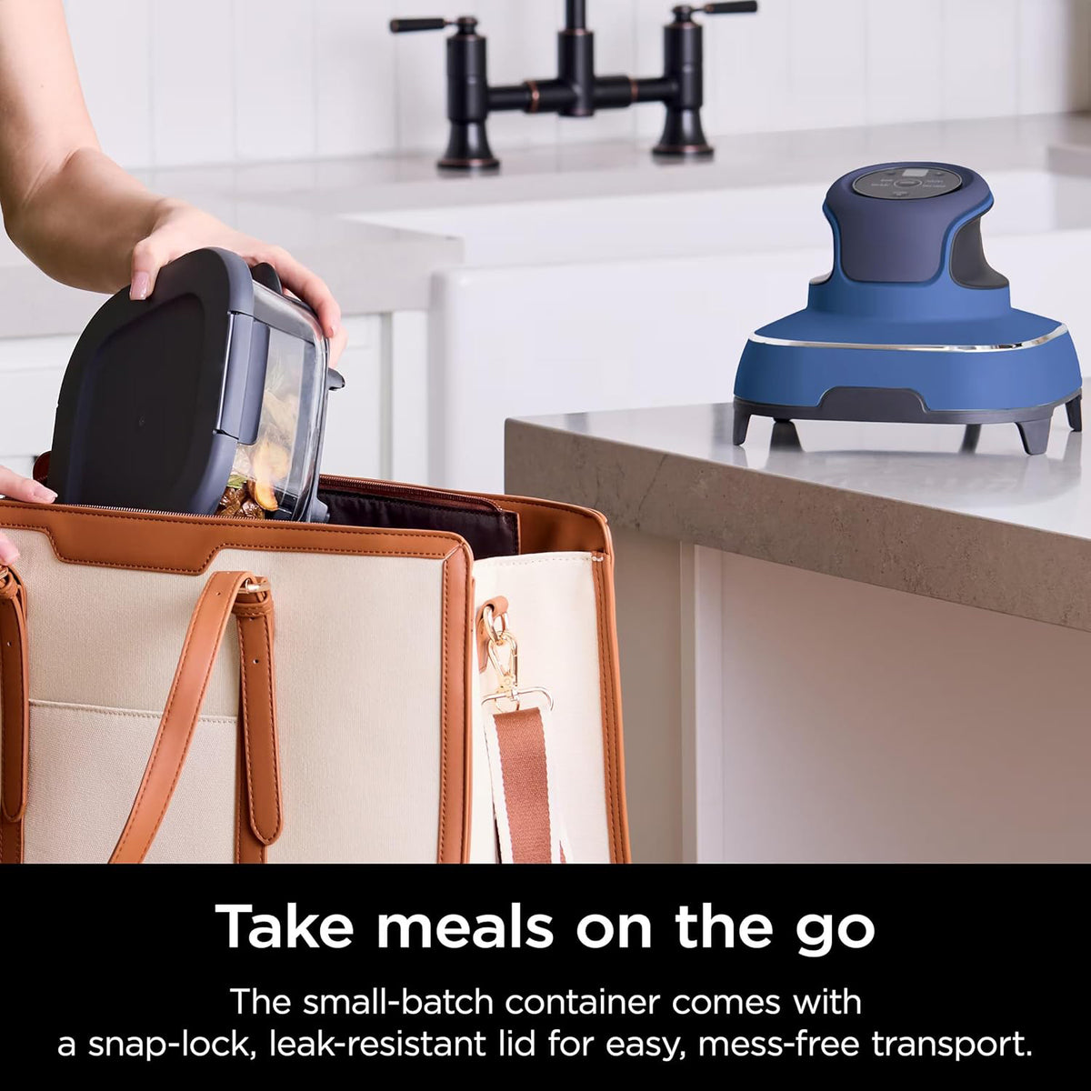 Leak proof lids for portable air fryer containers