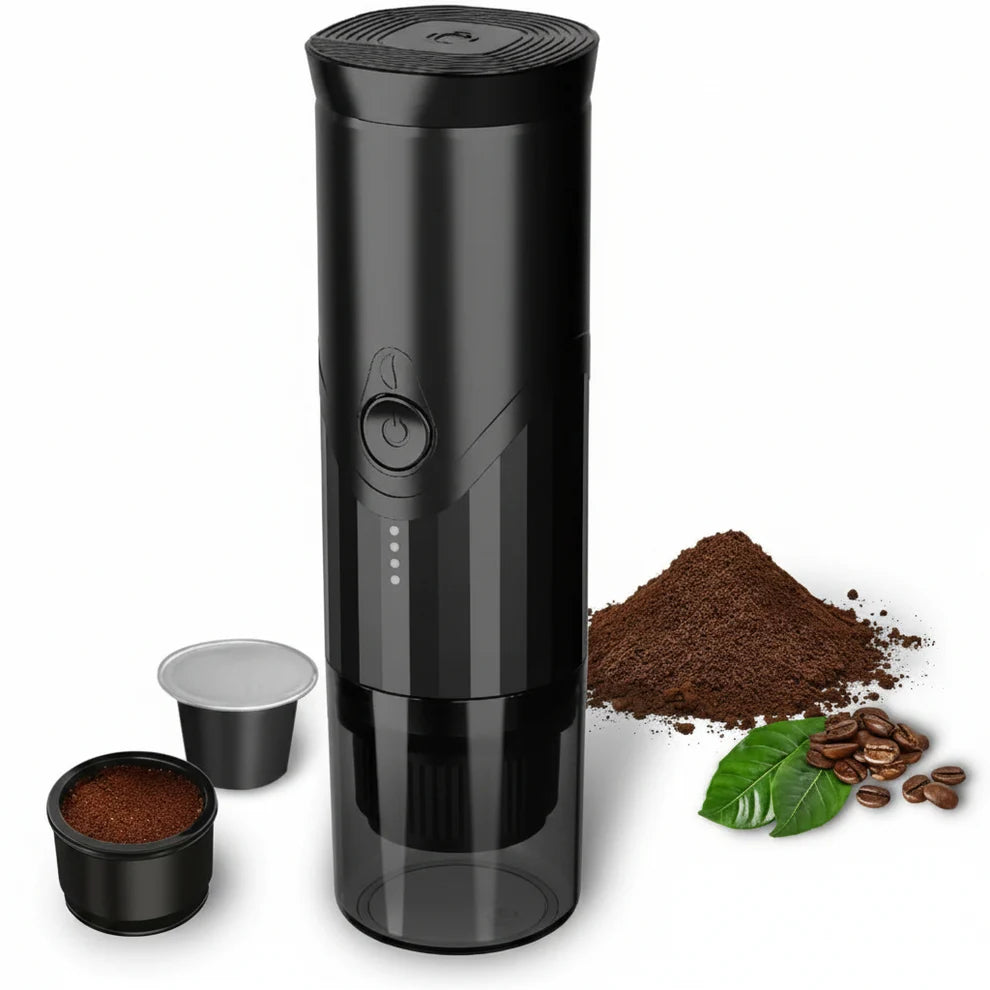 Portable espresso machine with 20 bar pressure system and rechargeable handheld design