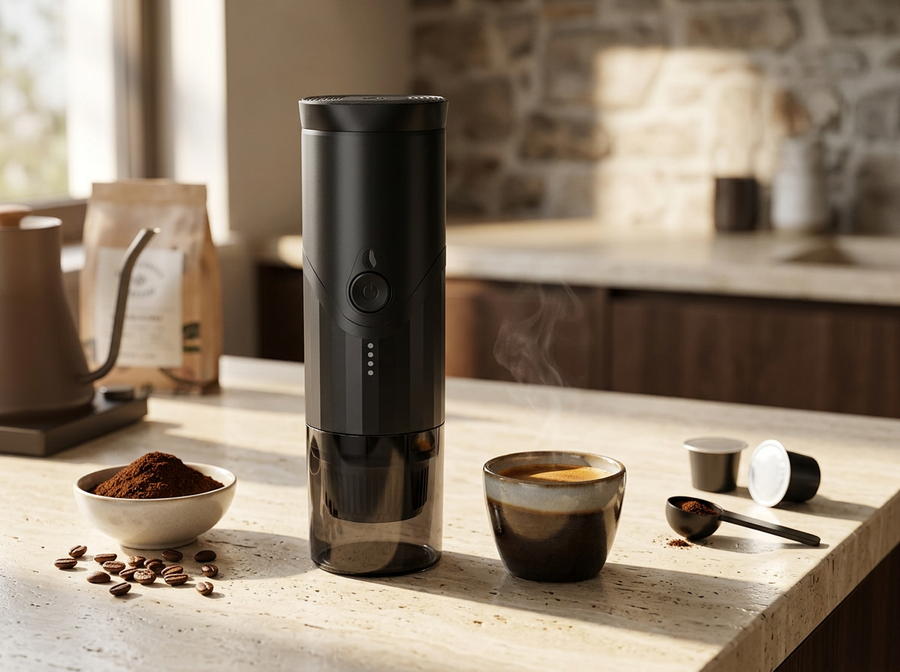 Portable Espresso Machine – 20 Bar Rechargeable Handheld Coffee Maker