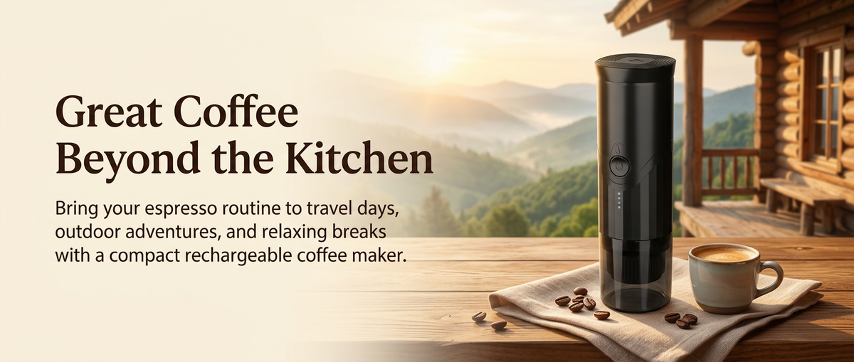 Portable Espresso Machine – 20 Bar Rechargeable Handheld Coffee Maker