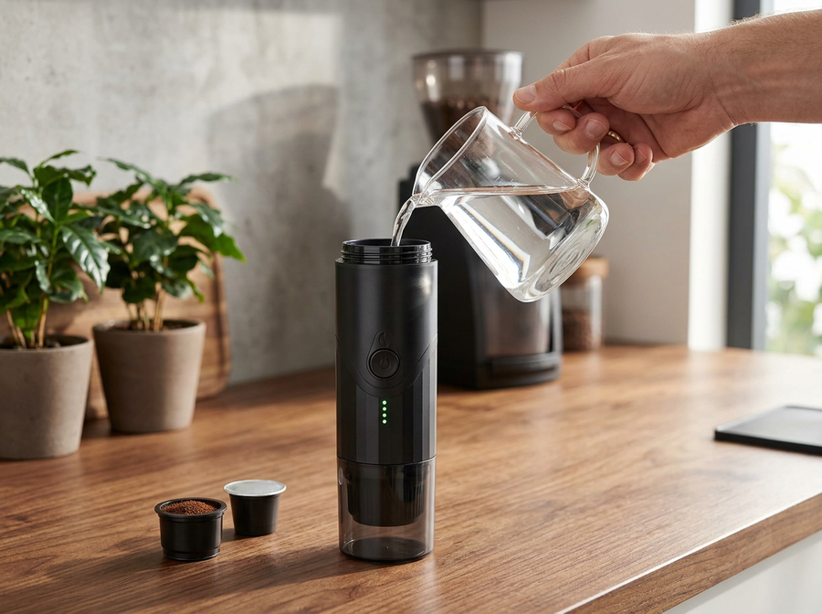 Portable Espresso Machine – 20 Bar Rechargeable Handheld Coffee Maker