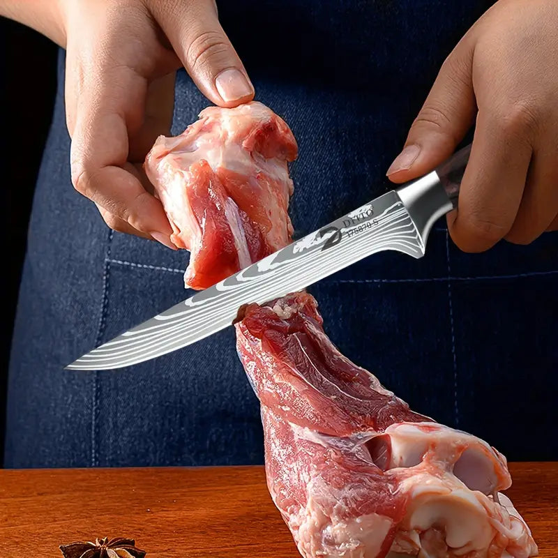 Professional Japanese knife set displayed together