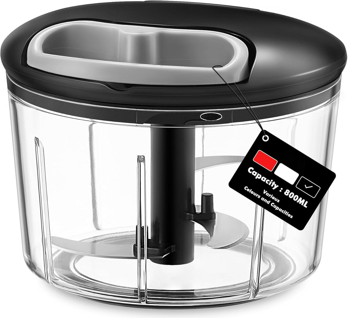Red manual mini food chopper