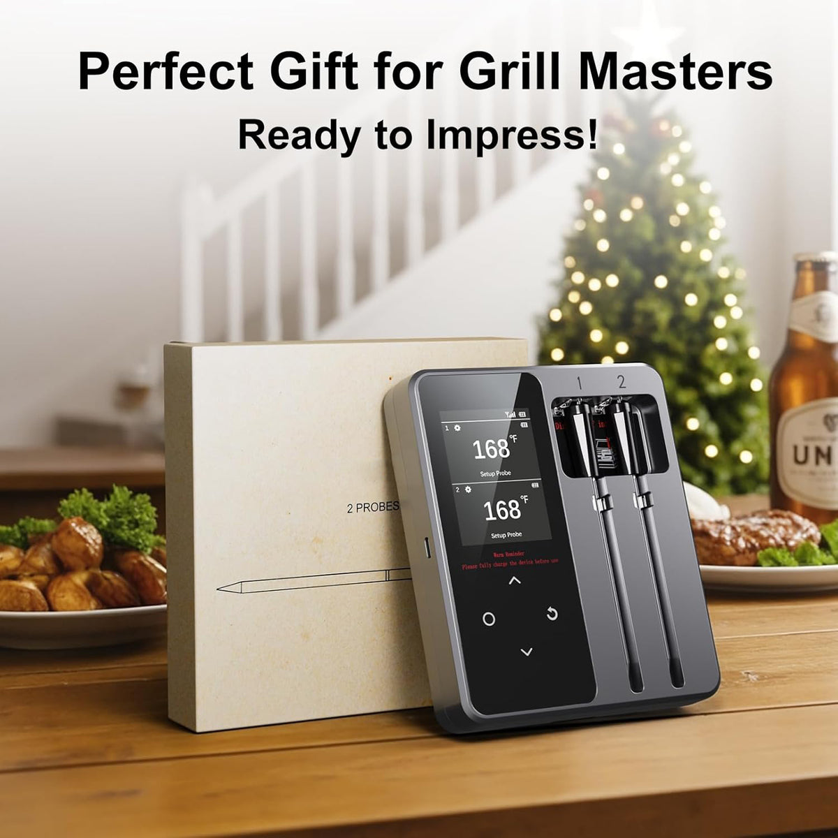 Smart cooking thermometer app temperature monitoring