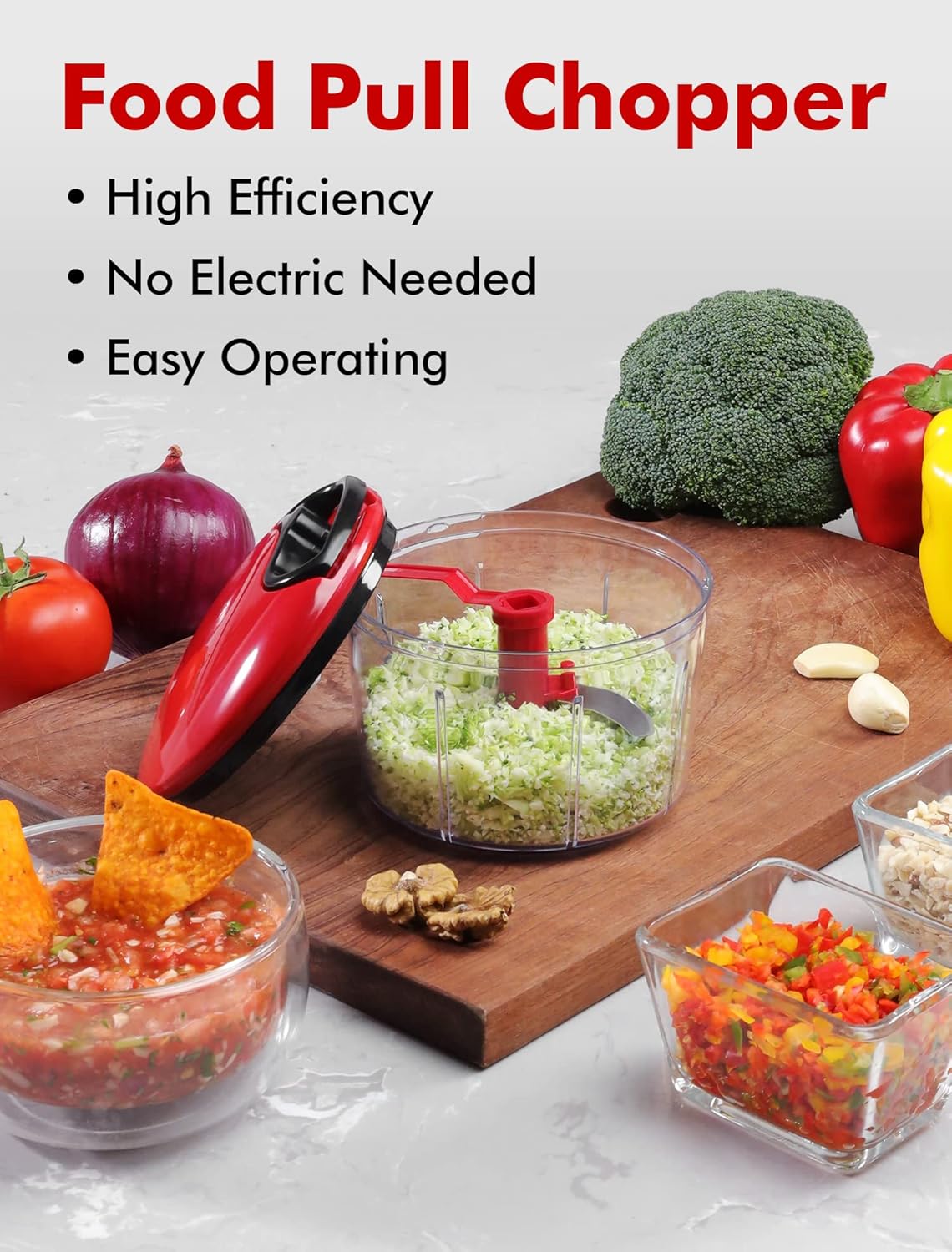 Food chopper with stainless steel blade