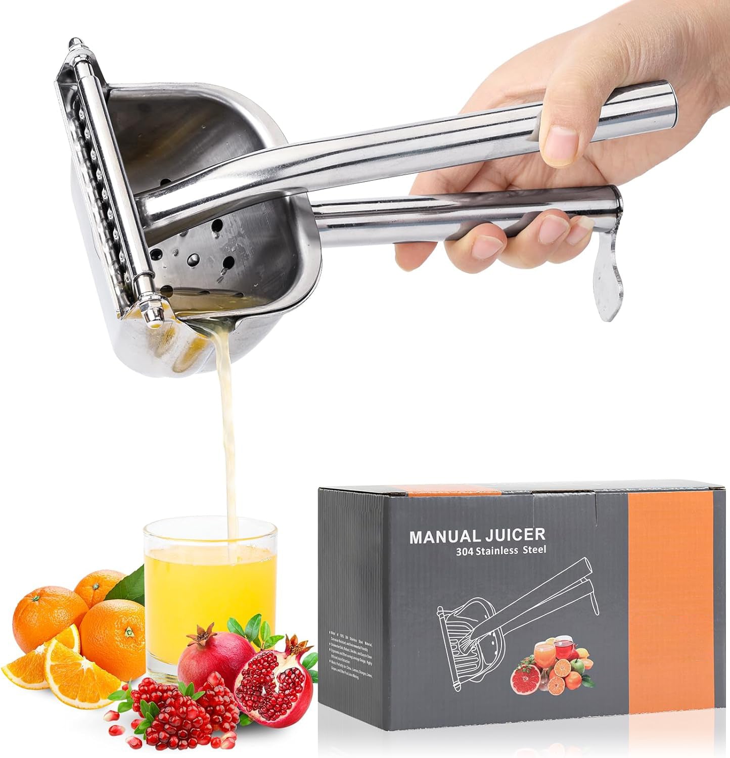 Stainless steel lemon squeezer manual citrus juicer