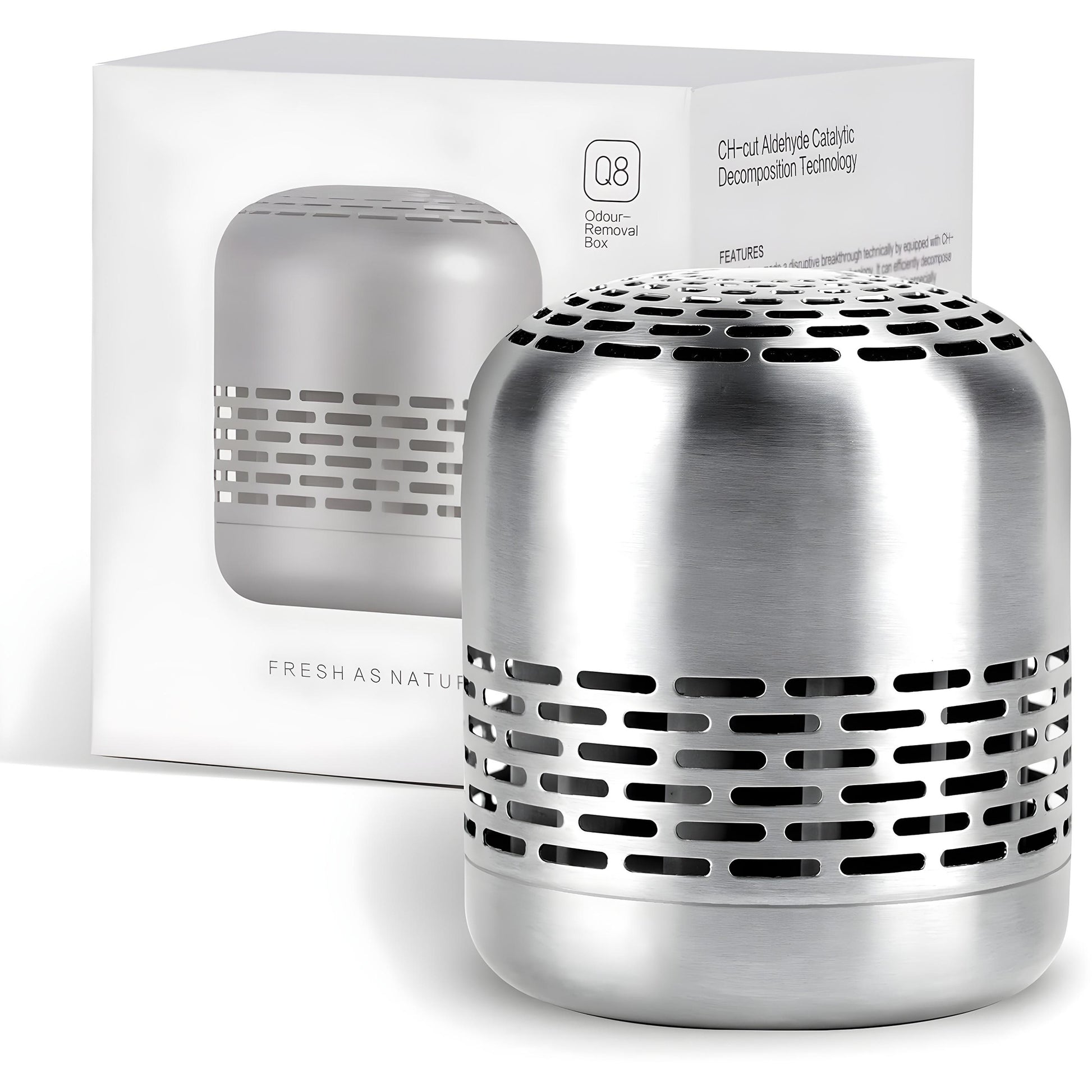Stainless steel refrigerator deodorizer for odor control