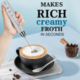 Electric frother with stainless steel whisks
