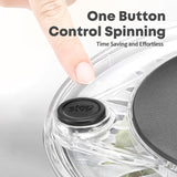 Salad spinner with transparent lid