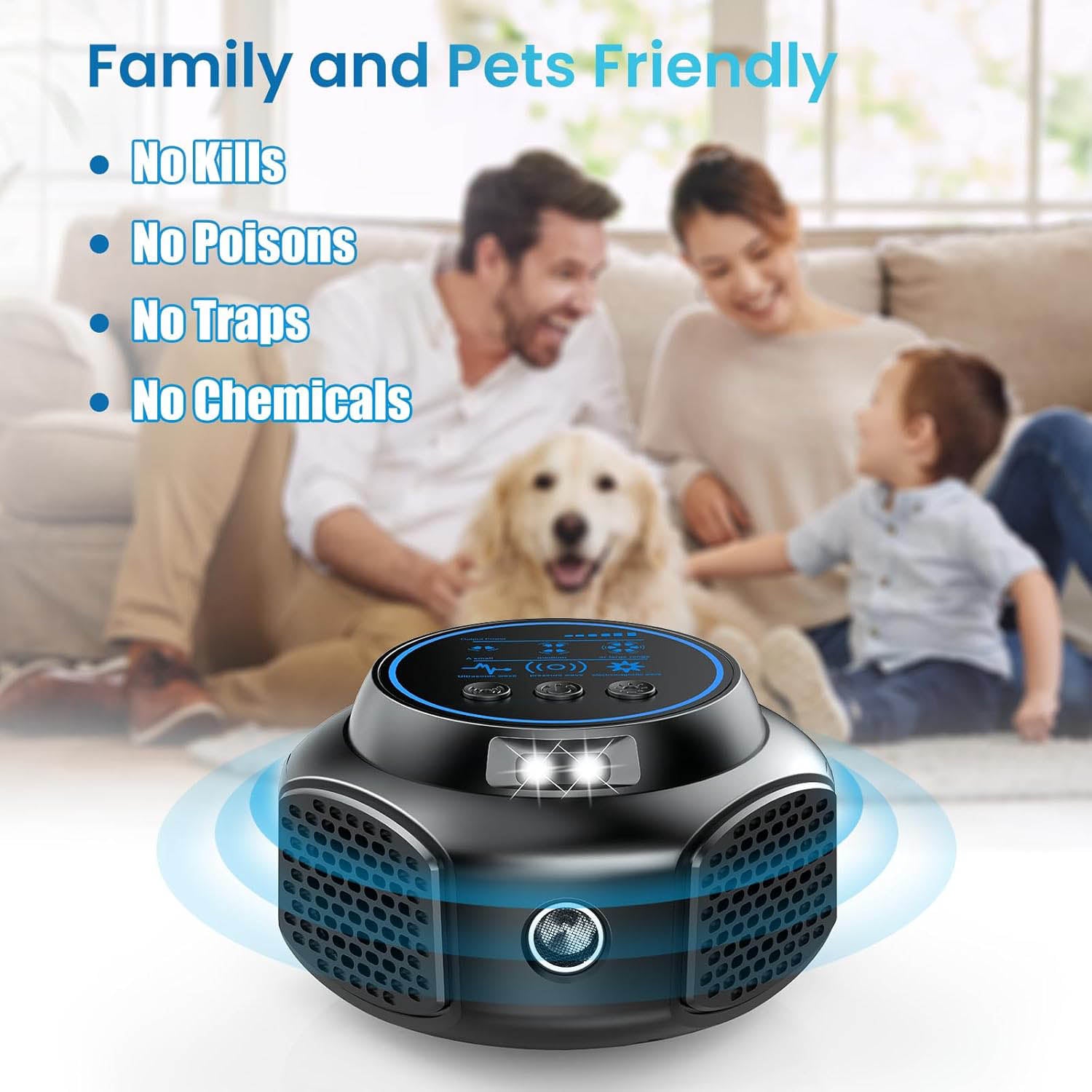 Ultrasonic mouse repellent plug in electronic pest deterrent