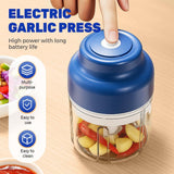 USB rechargeable wireless garlic chopper