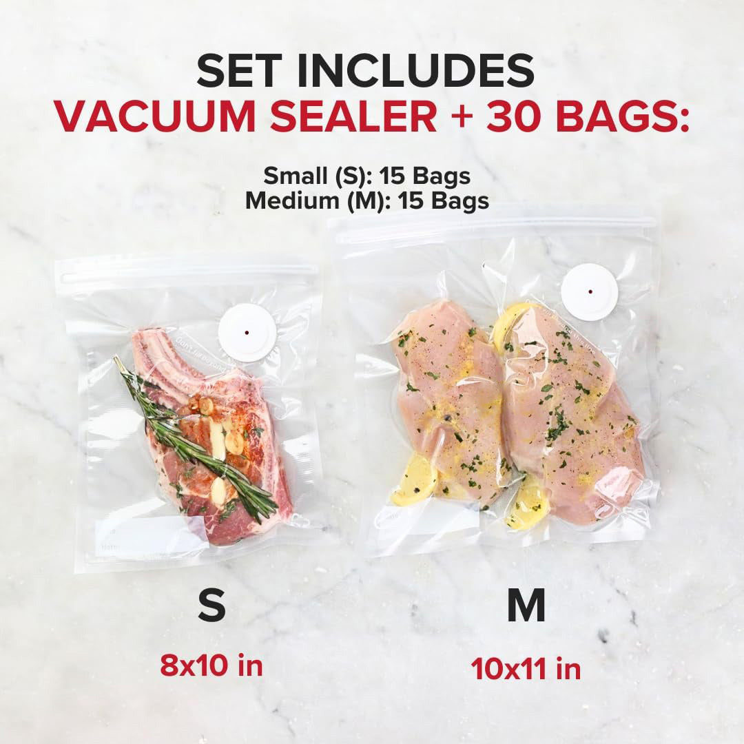 Portable vacuum sealer for meat and vegetable storage
