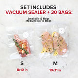 Portable vacuum sealer for meat and vegetable storage
