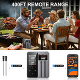 Wireless BBQ thermometer probes waterproof design