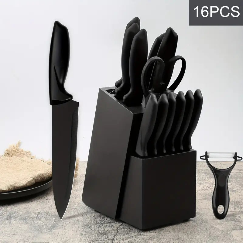 Kitchen knives featuring elegant wood grain handles